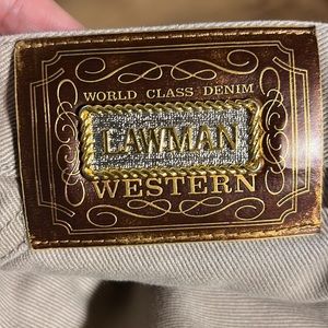 Vintage Lawman Western Tan Tapered Leg Jeans Sz 17/ 18